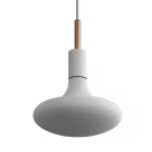 Suspended lamp with textile cable, metal details and 7 cm cable clamp - Made in Italy - Bulb included