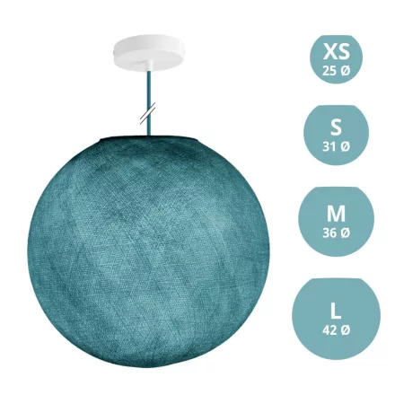 Suspended lamp with spherical lampshade