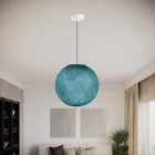 Suspended lamp with spherical lampshade