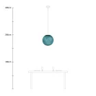 Suspended lamp with spherical lampshade
