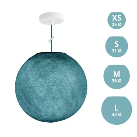 Suspended lamp with spherical lampshade