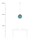 Suspended lamp with spherical lampshade