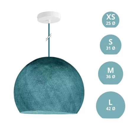 Suspended lamp with dome lampshade