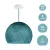 Suspended lamp with dome lampshade