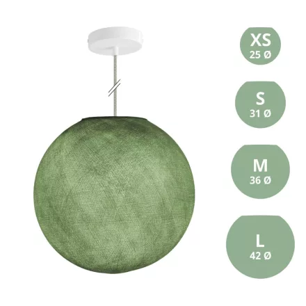 Suspended lamp with spherical lampshade