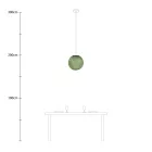 Suspended lamp with spherical lampshade