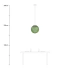 Suspended lamp with spherical lampshade