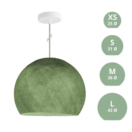 Suspended lamp with dome lampshade