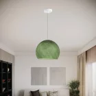 Suspended lamp with dome lampshade