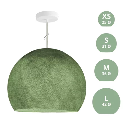 Suspended lamp with dome lampshade