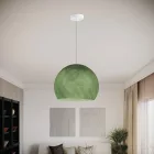 Suspended lamp with dome lampshade