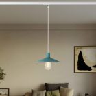 Swing Pastel pendant lamp with shade for rail systems