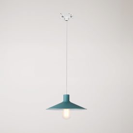 Swing Pastel pendant lamp with shade for rail systems