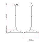 Swing Pastel pendant lamp with shade for rail systems