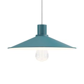  Italian-made pendant lamp with fabric cable, Swing Pastel lampshade and metal finish