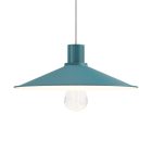Italian-made pendant lamp with fabric cable, Swing Pastel lampshade and metal finish