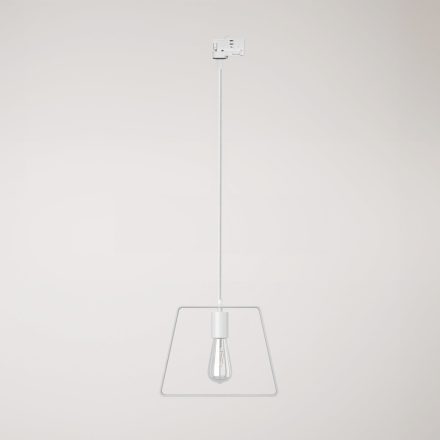 Suspended lamp with Duedì shade Rail base