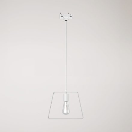 Suspended lamp with Duedì shade Rail base