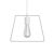  Hanging lamp with textile cable, Duedì Base lampshade and metal details - Made in Italy - Including bulb