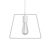 Suspended lamp with textile cable, Duedì Base lampshade and metal details - Made in Italy - Bulb included