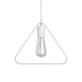   Suspended lamp with textile cable, Duedì Apex lampshade and metal details - Made in Italy - Bulb included