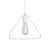 Suspended lamp with textile cable, Duedì Apex lampshade and metal details - Made in Italy - Bulb included