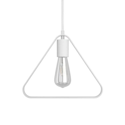 Suspended lamp with textile cable, Duedì Apex lampshade and metal details - Made in Italy - Bulb included