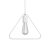  Hanging lamp with textile cable, Duedì Apex lampshade and metal details - Made in Italy - Bulb included