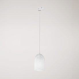 Ghostbell pendant lamp with shade for rail
