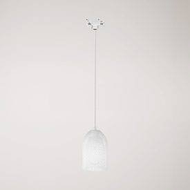 Ghostbell pendant lamp with shade for rail