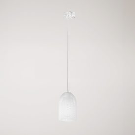 Ghostbell pendant lamp with shade for rail