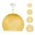 Suspended lamp with dome lampshade