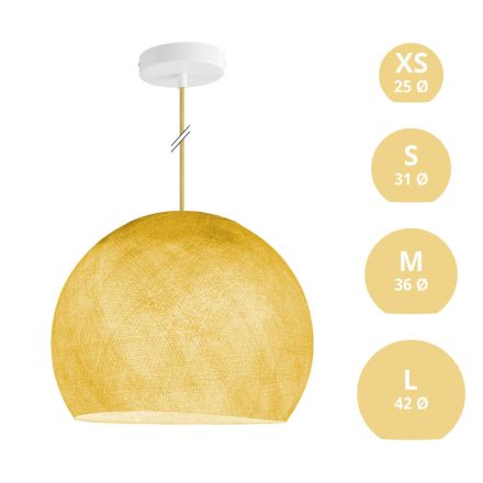 Suspended lamp with dome lampshade
