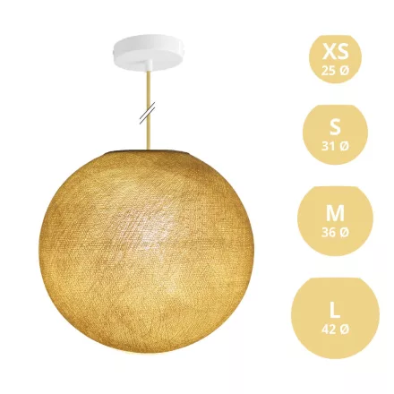 Suspended lamp with spherical lampshade
