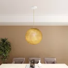 Suspended lamp with spherical lampshade