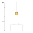 Suspended lamp with spherical lampshade