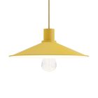 Italian-made pendant lamp with fabric cable, Swing Pastel lampshade and metal finish