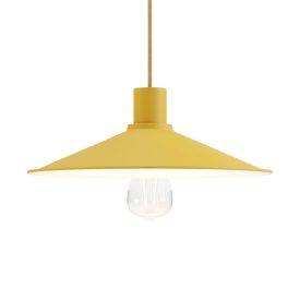   Italian-made pendant lamp with fabric cable, Swing Pastel lampshade and metal finish