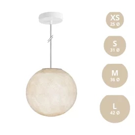 Suspended lamp with spherical lampshade
