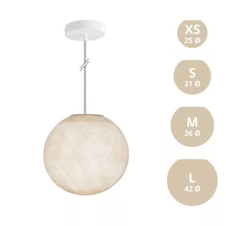 Suspended lamp with spherical lampshade