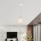 Suspended lamp with spherical lampshade