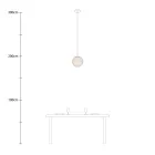 Suspended lamp with spherical lampshade