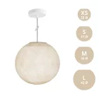 Suspended lamp with spherical lampshade