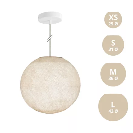 Suspended lamp with spherical lampshade