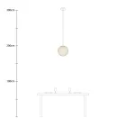Suspended lamp with spherical lampshade