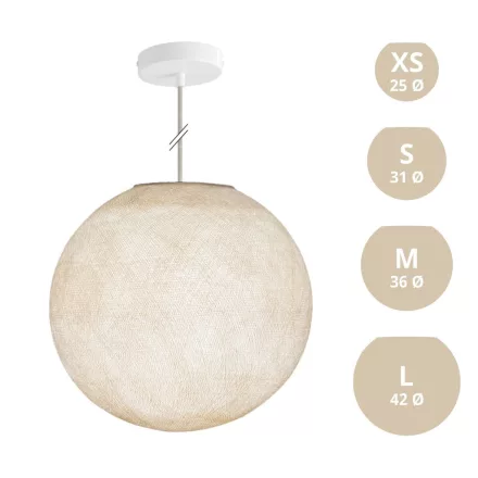 Suspended lamp with spherical lampshade