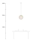 Suspended lamp with spherical lampshade