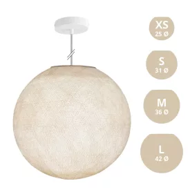 Suspended lamp with spherical lampshade