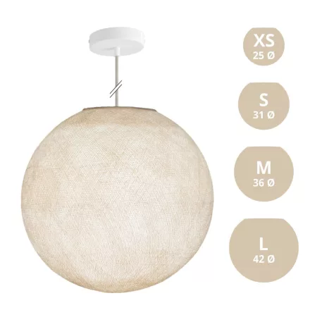 Suspended lamp with spherical lampshade
