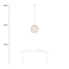 Suspended lamp with spherical lampshade